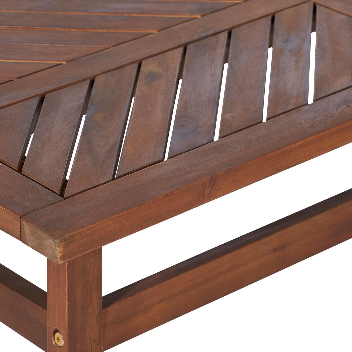 Ultimate Patio Wishlake 42 X 20 Inch Rectangular Acacia Patio Coffee Table