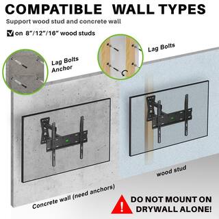 USX MOUNT Medium Full Motion TV Mounts for 26 in. to 55 in. Flat Screen LEDLCD OLED 4K TVs HMM010