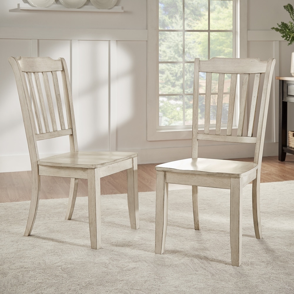 Eleanor Slat back Wood Dining Chairs (Set of 2) by iNSPIRE Q Classic