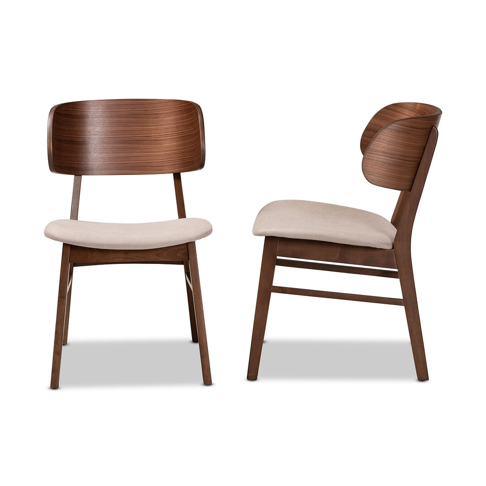 Alston Mid Century Modern Wood Dining Chair Set (2PCs)