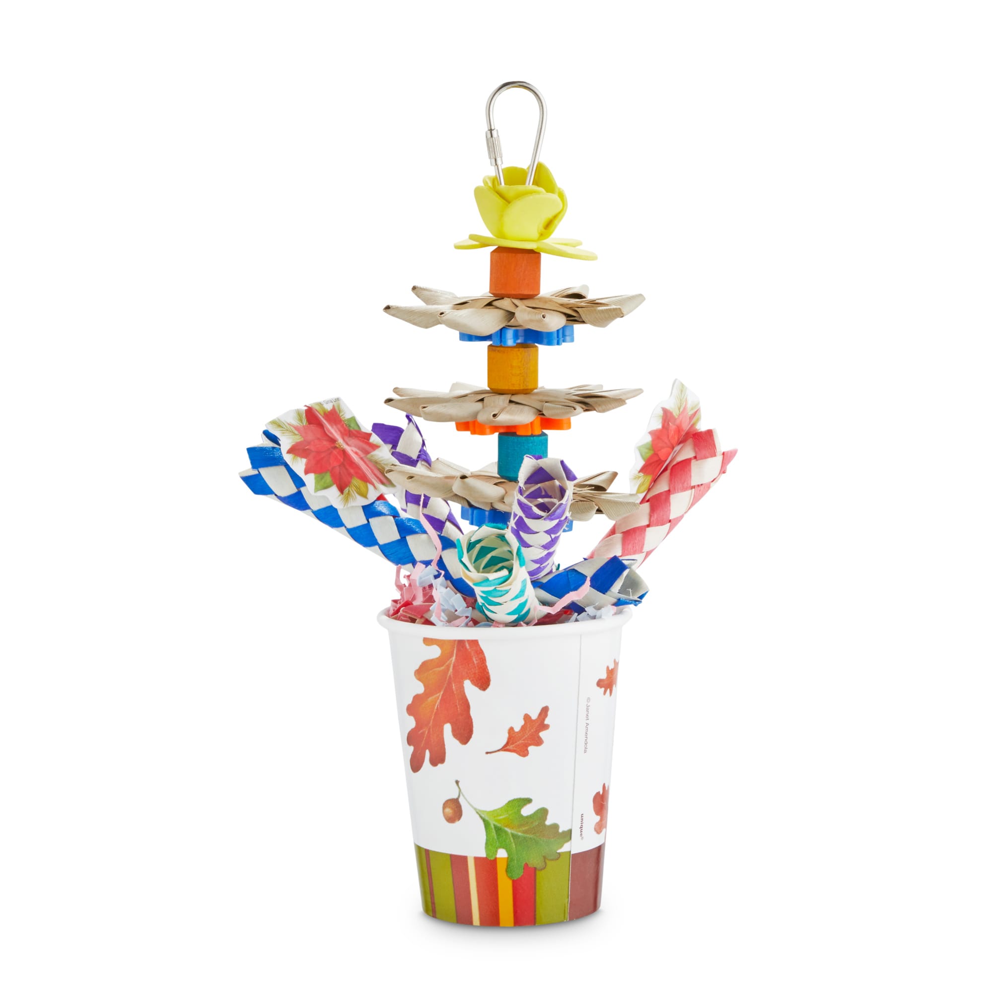 You  Me Pour of Paradise Foraging Bird Toy， Medium