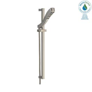 Delta 4-Spray Patterns 1.75 GPM 2.43 in. Wall Mount Handheld Shower Head in Stainless 51552-SS