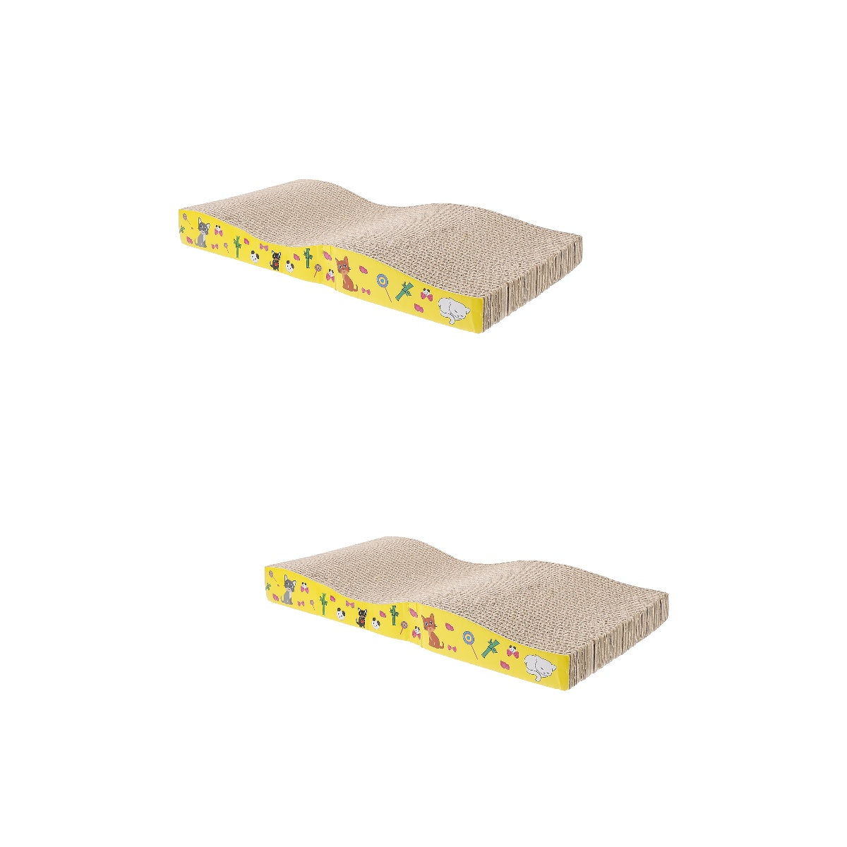 Frcolor Cat  Scratcher Scratching Board Pad Scratch Collection Cardboard Corner Funny Toy Kitten Pet Flat