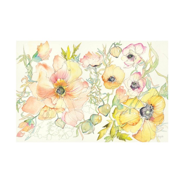 12x19 Kristy Rice x27 pastel Garden Ii x27 Canvas Art