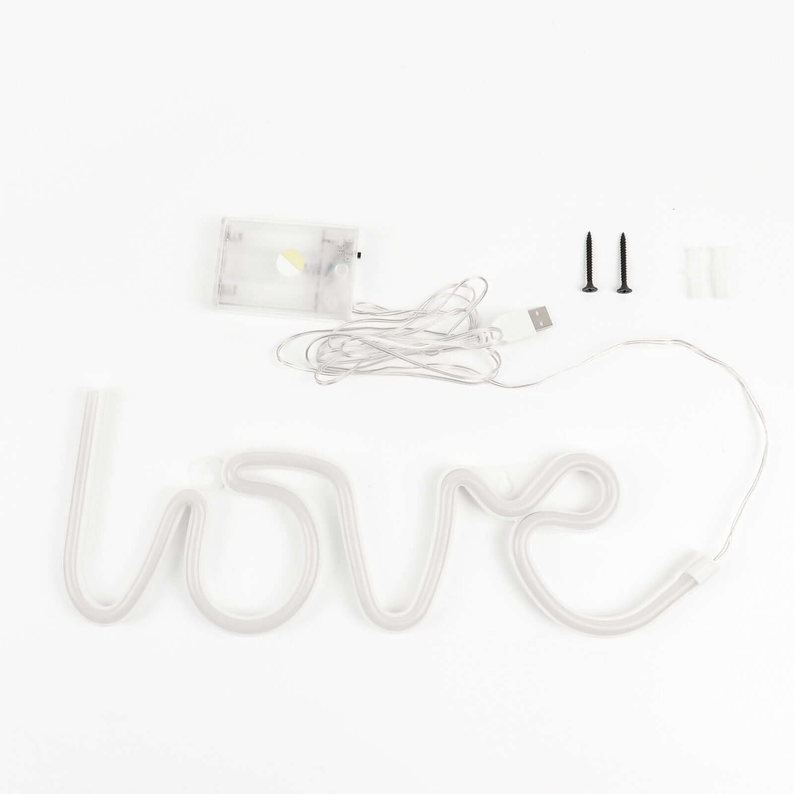 Love Neon Light Sign, LED Reusable Wall Decor Lights USB and Battery Operated 13