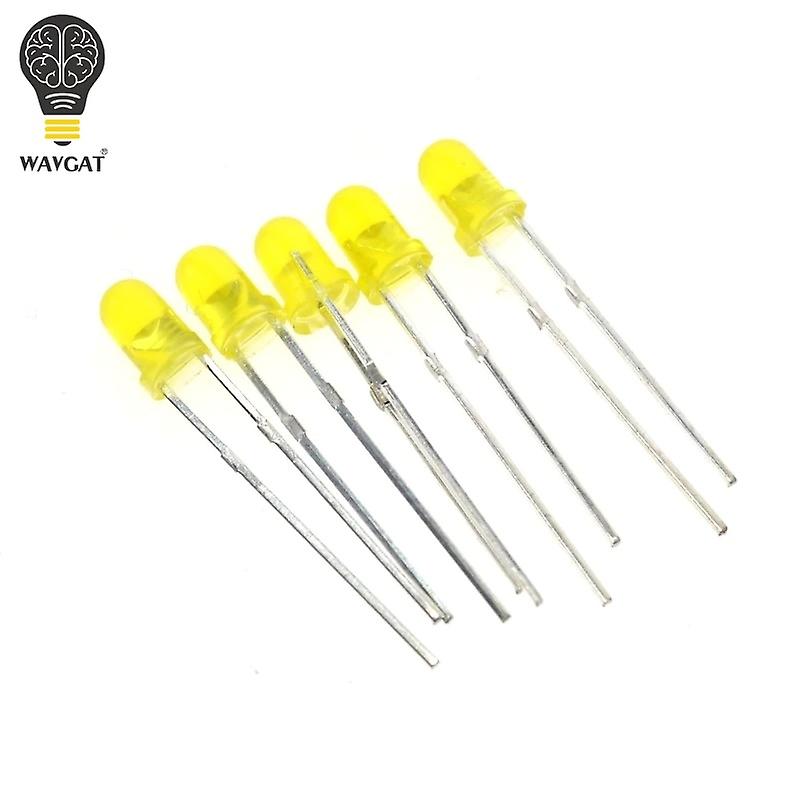 500pcs 3mm Round Led Diode Flashing Yellow Fast Slow Flash Diffused Light (yellow 3mm)