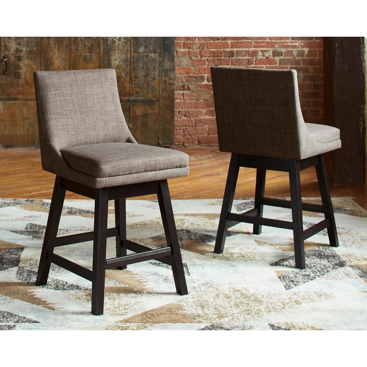 Tallenger Upholstered Swivel Stool (Set of 2)