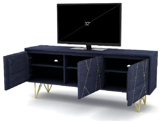 Solid Mango TV Cabinet  Tikamoon Liv   Contemporary   Entertainment Centers And Tv Stands   by Oroa   Distinctive Furniture  Houzz