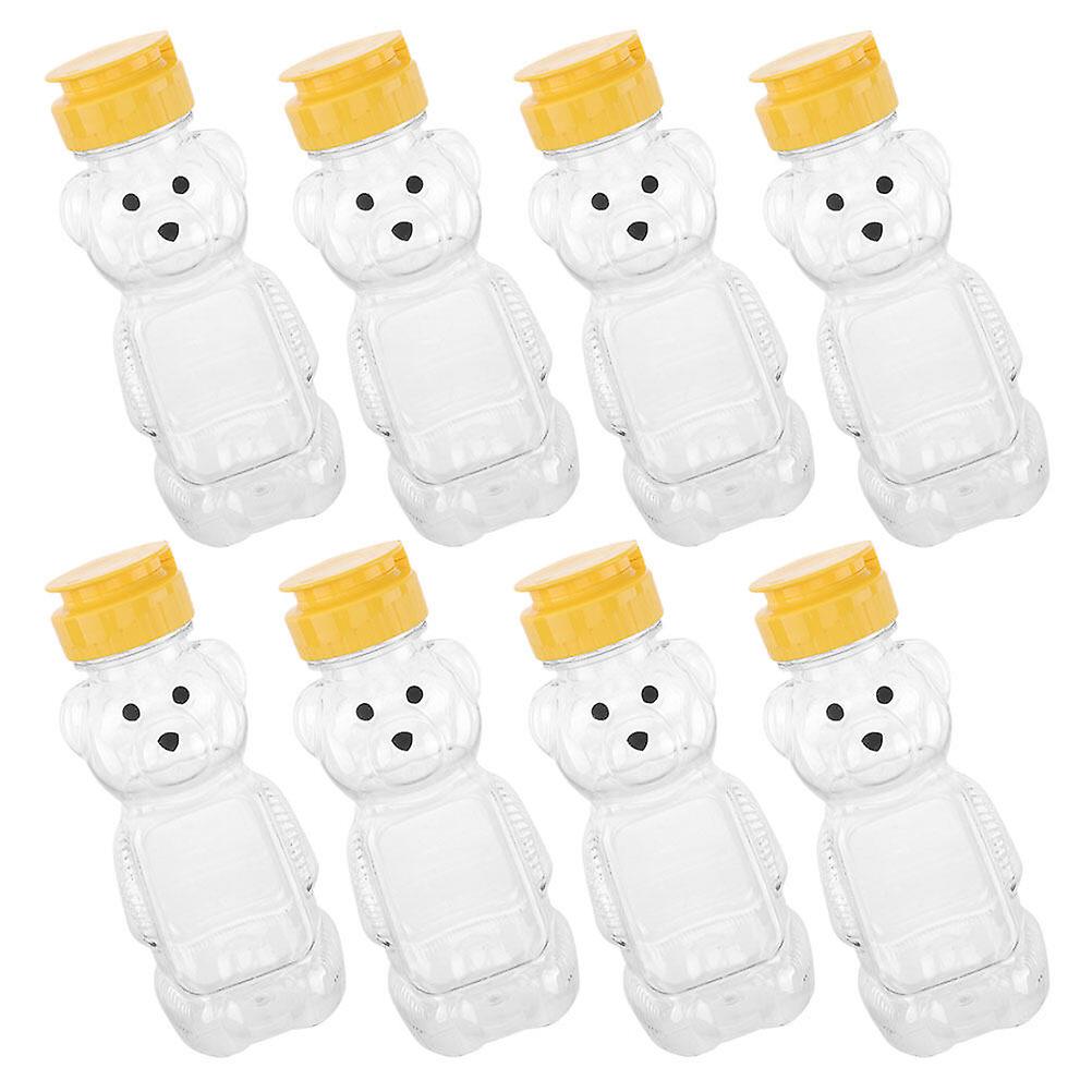 8pcs Bear Shape Honey Bottle Milk Bottle Jam Jar Honey Storage Containers