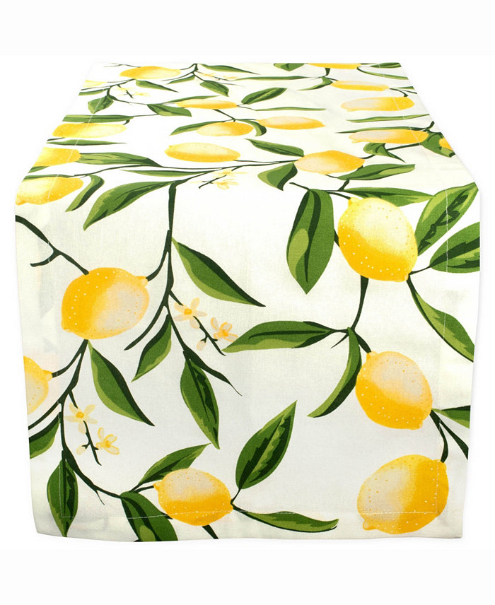 Design Imports Lemon Bliss Print Table Runner 14 X 72