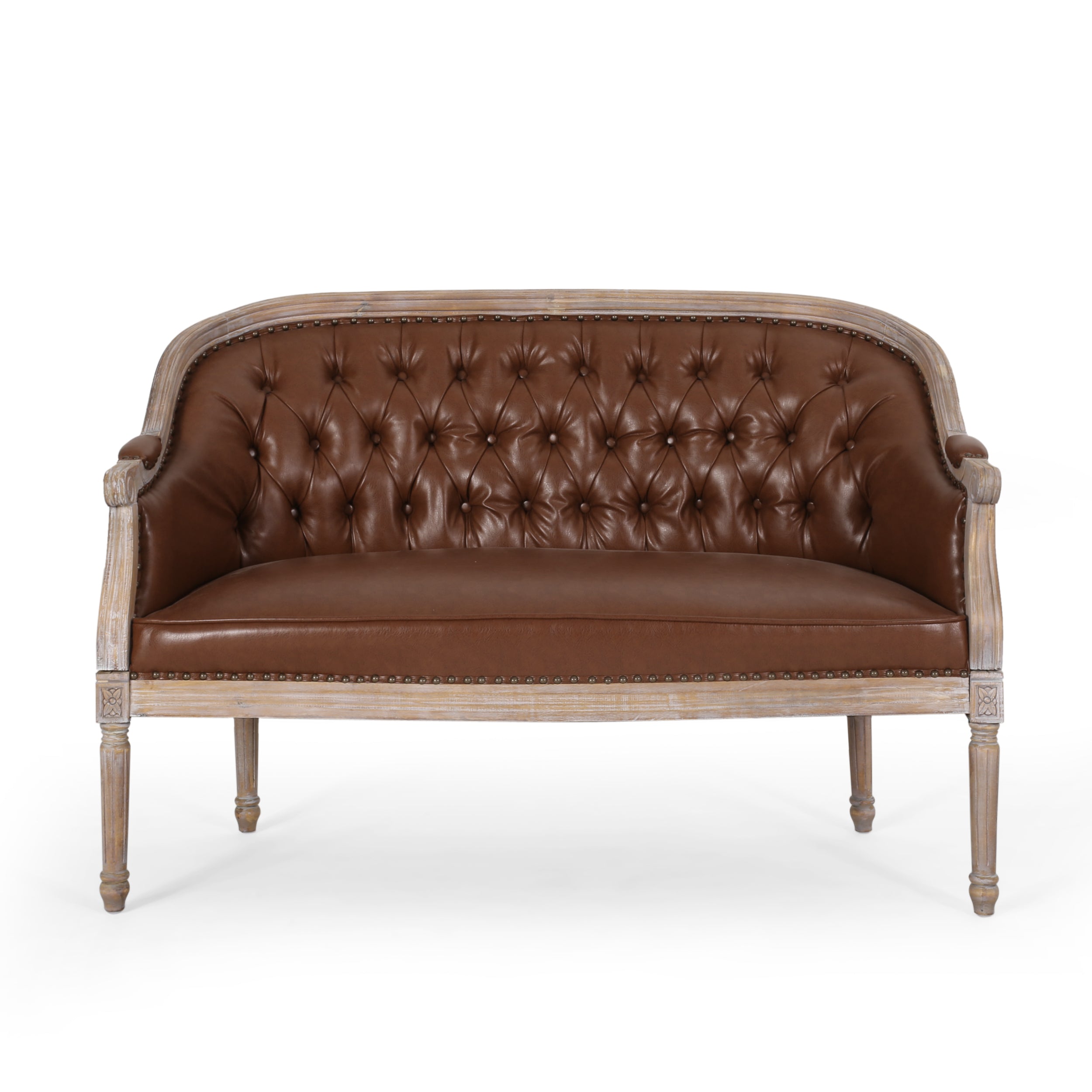 Megan Traditional Tufted Upholstered Loveseat