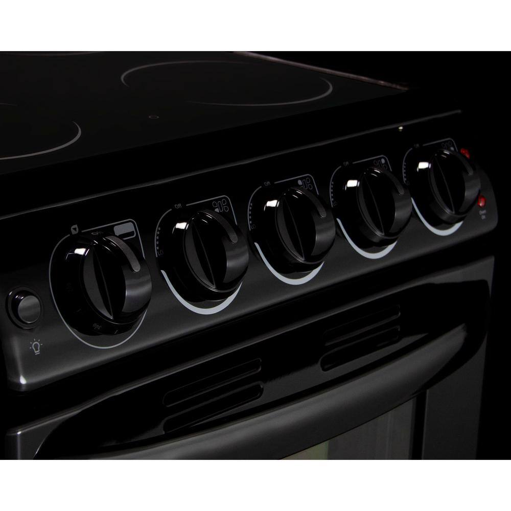 Summit Appliance 20 in. 2.3 cu. ft. Slide-in Electric Range in Black REX2051BRT