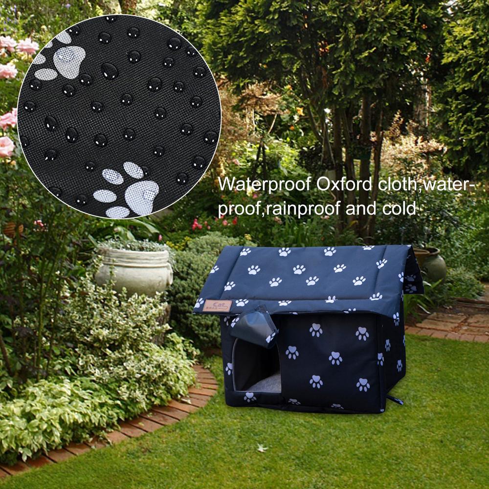 Outdoor Cat House for Winter Outside Feral Cat Shelter Weatherproof Cat Bed Dog House for Small Dogs Warm Pet House for Indoor Outdoor diplomatic