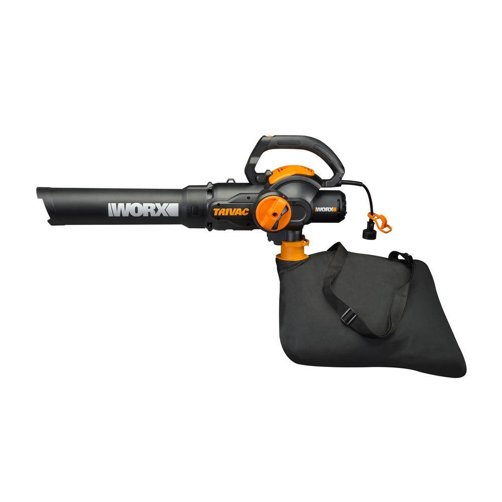 Worx WG522 70 MPH 600 CFM 12 Amp Electric Leaf Blower Mulcher and Vacuum