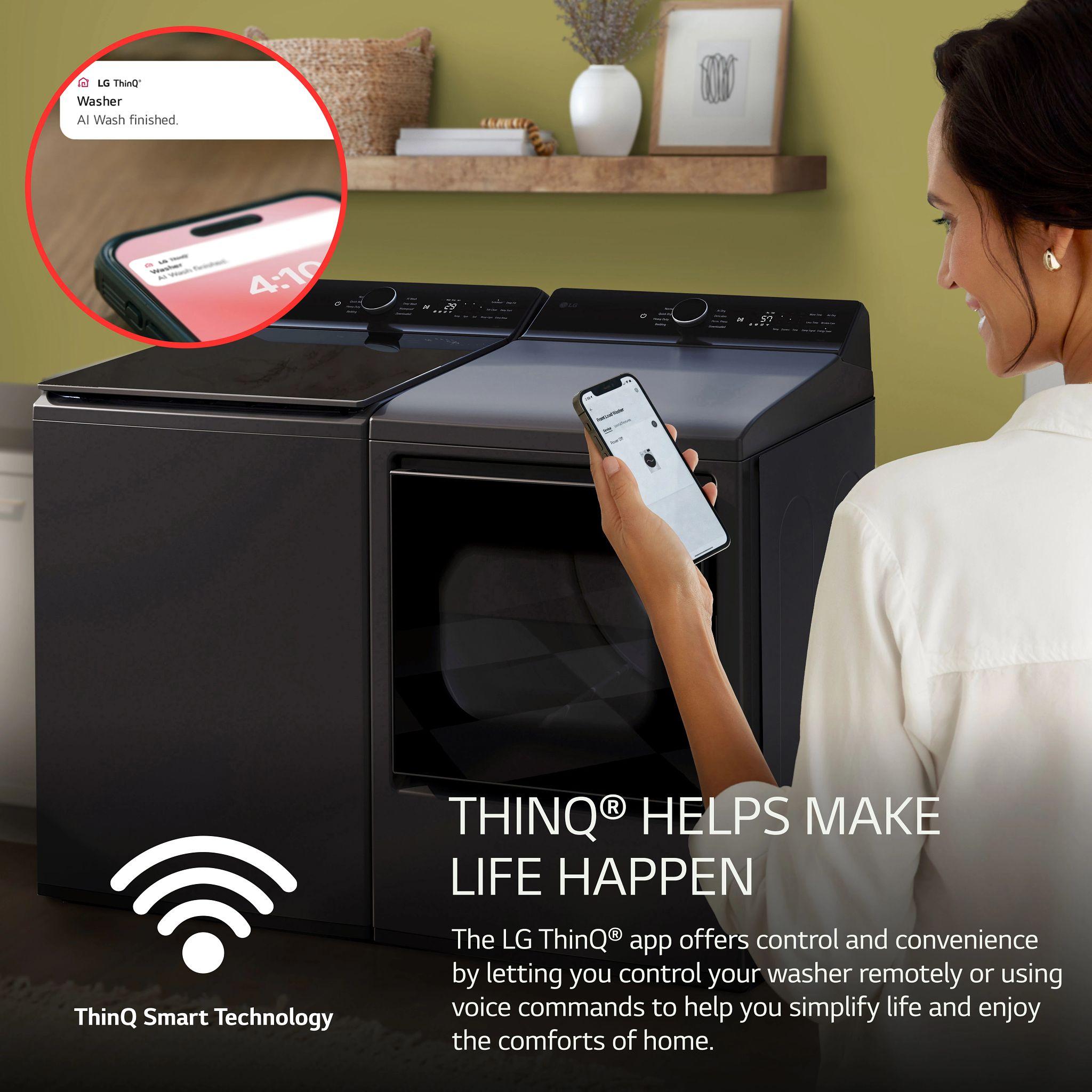 Lg WT8400CB 5.5 Cu. Ft. Mega Capacity Smart Top Load Washer With Easyunload™ & Ai Sensing