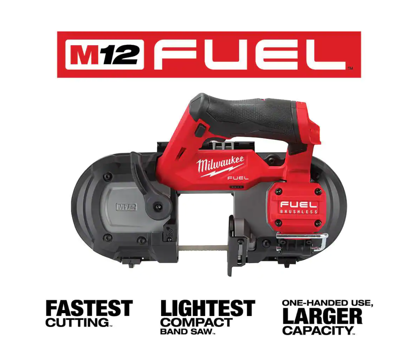 Milwaukee 2529-20-48-11-2411 M12 FUEL 12V Lithium-Ion Cordless Compact Band Saw With 1.5 Ah Battery Pack (2-Pack)