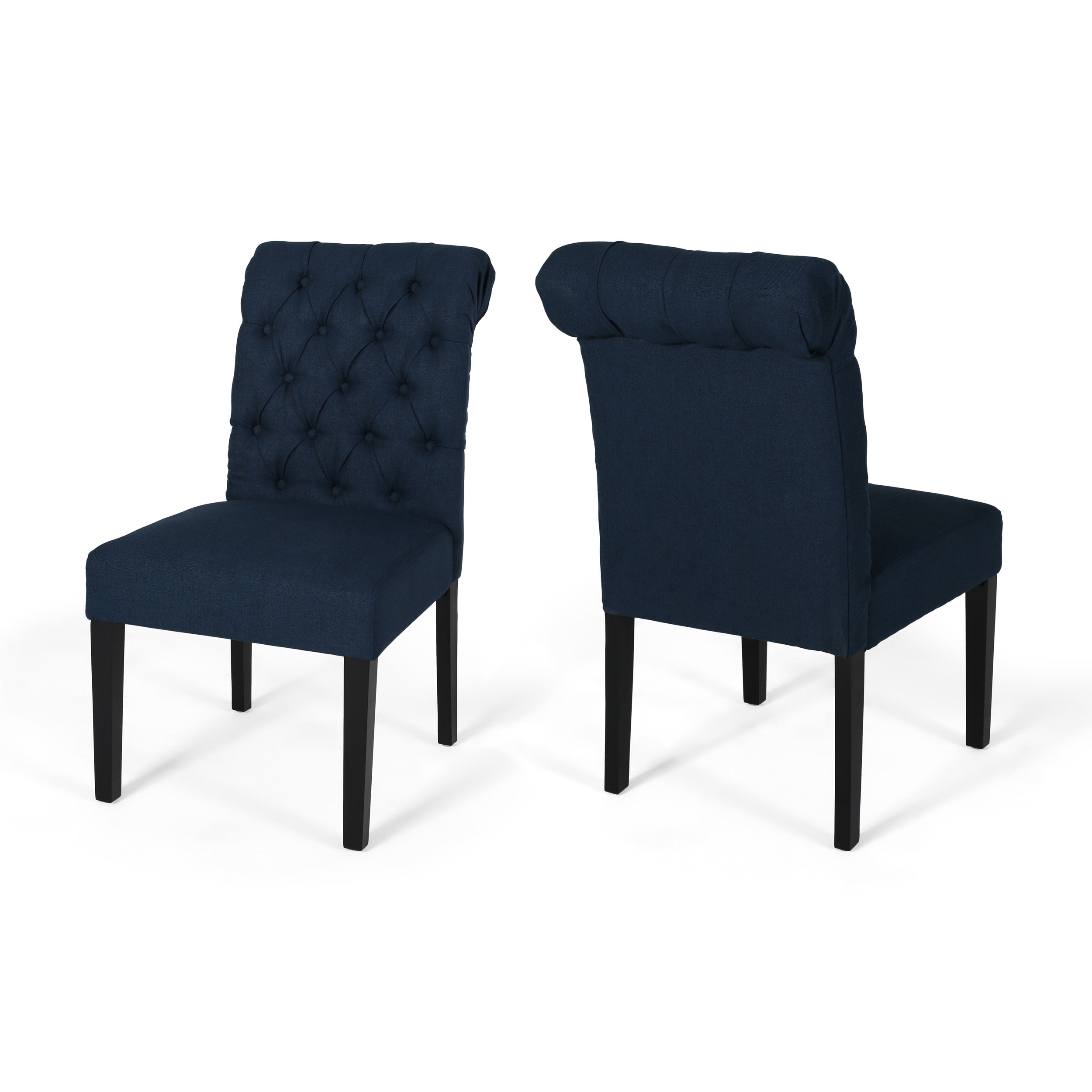 Elmerson Dark Grey Linen Dining Chair (Set of 2)