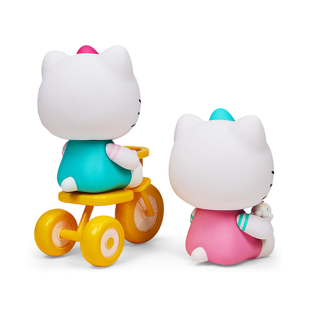 Hello Kitty® Tricycle and Ice Cream Play Theme 4.5” Vinyl Figure 2-Pack Set by Kidrobot