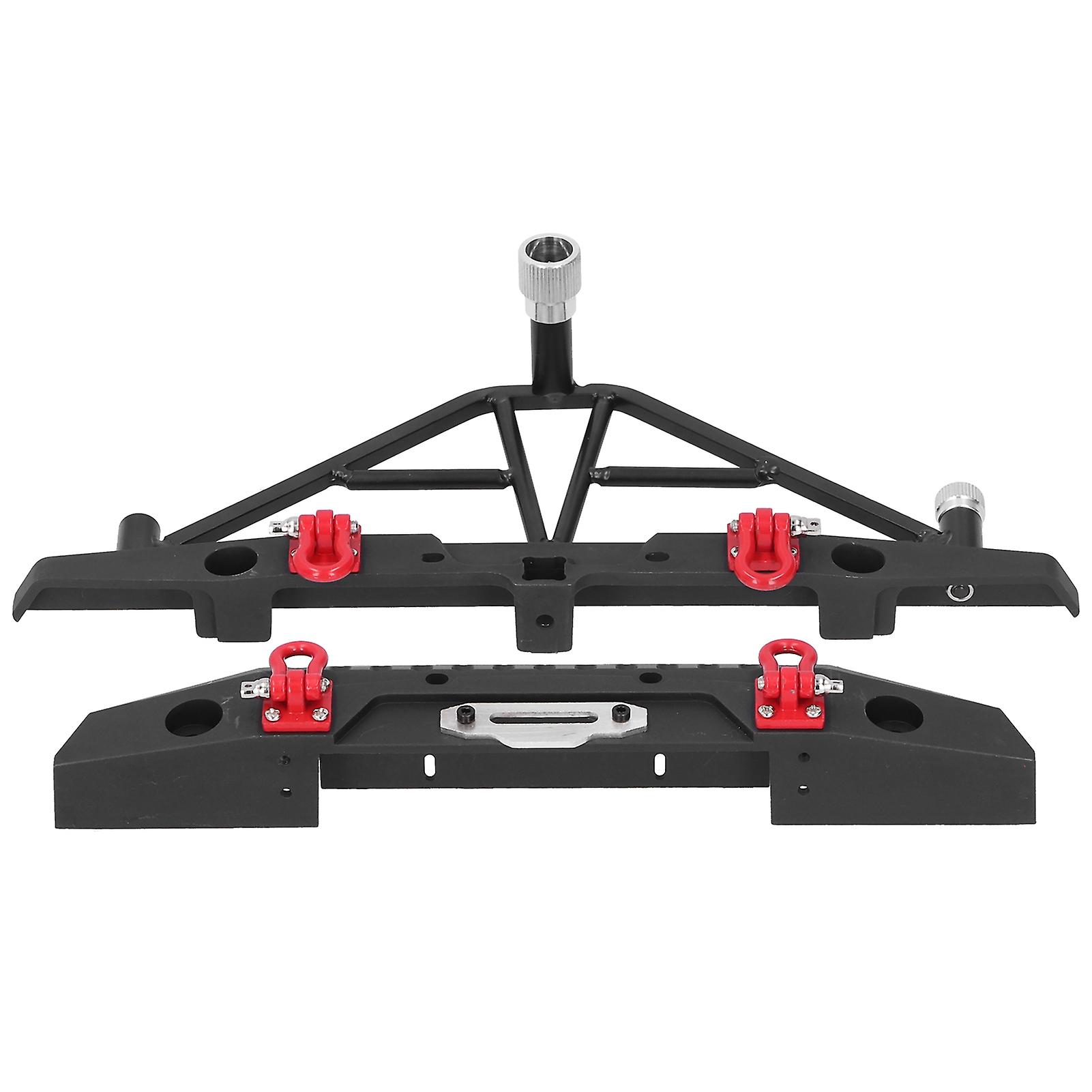 Rc Front Rear Bumper Set 1/10 Climbing Car For Scx10 Iii/axi03007/trx4/scx10 90046 + Led Light