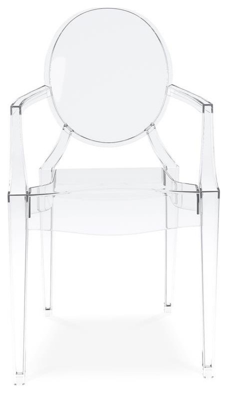 Aron Living 18.5 quotDurable Seat Plastic Crystal Armchair in Clear   Modern   Armchairs And Accent Chairs   by World Modern Design  Houzz