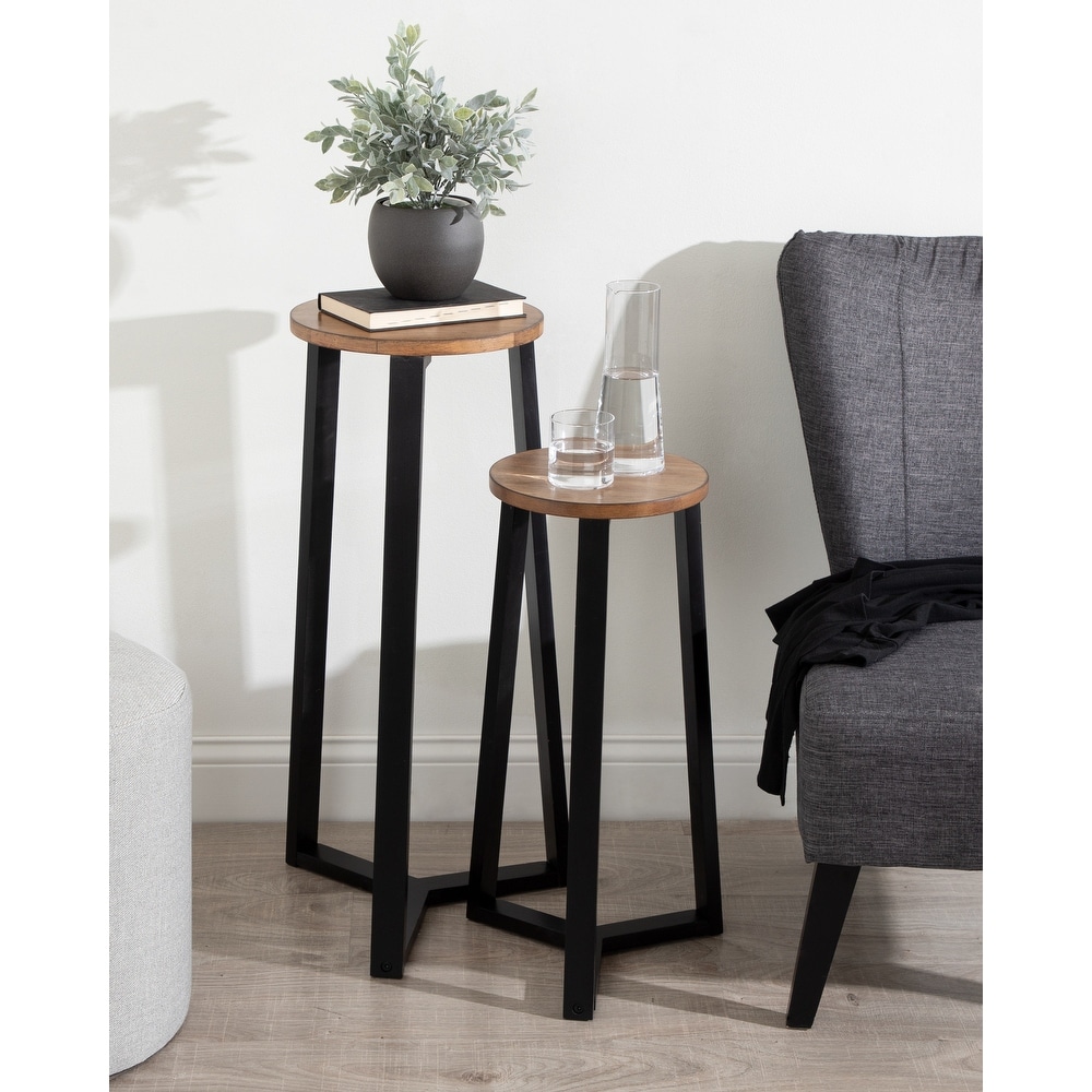 Kate and Laurel Rioux Round Wood Nesting Tables