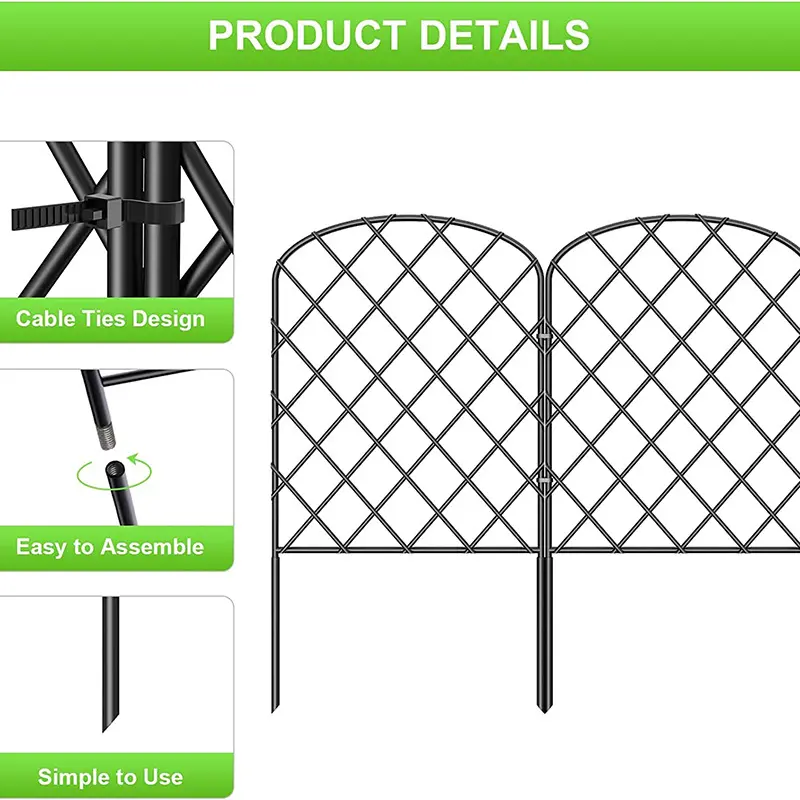 Welded mesh fence High Quality metal confriendly outdoor decoration black garden pane fence