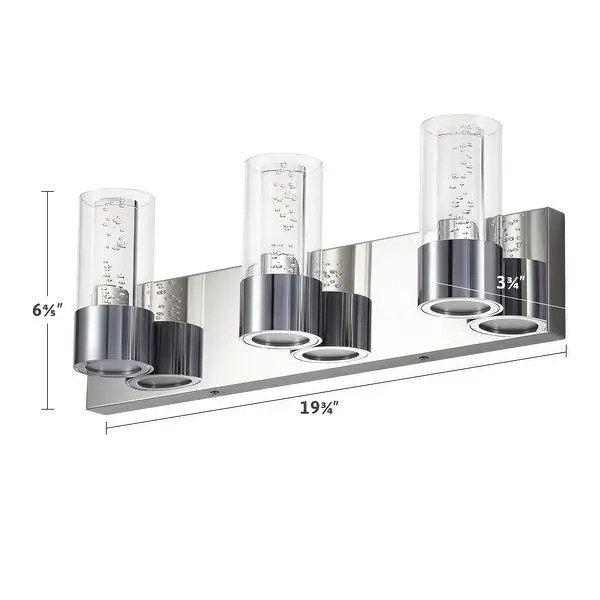 CO-Z Chrome Finished Wall Sconce Vanity Light 14W LED Lights