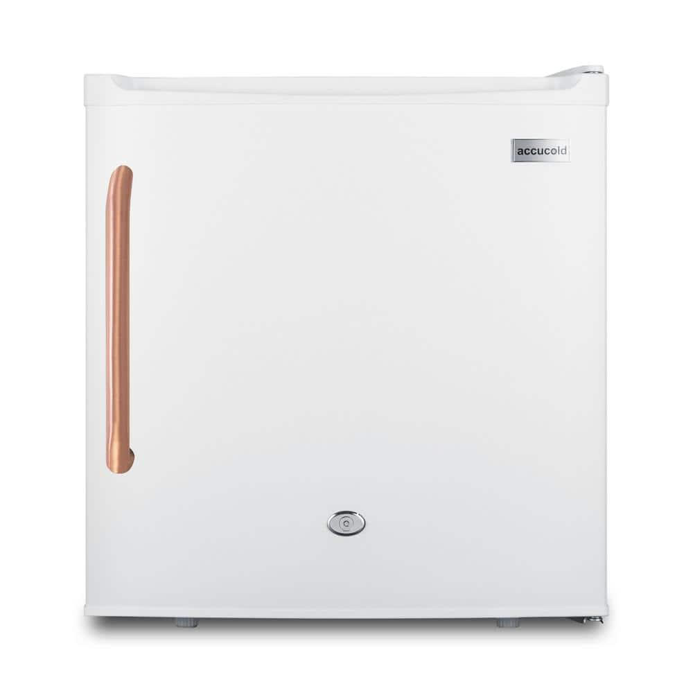 Summit Appliance 19 in 17 cu ft Mini Fridge without Freezer in White and Copper