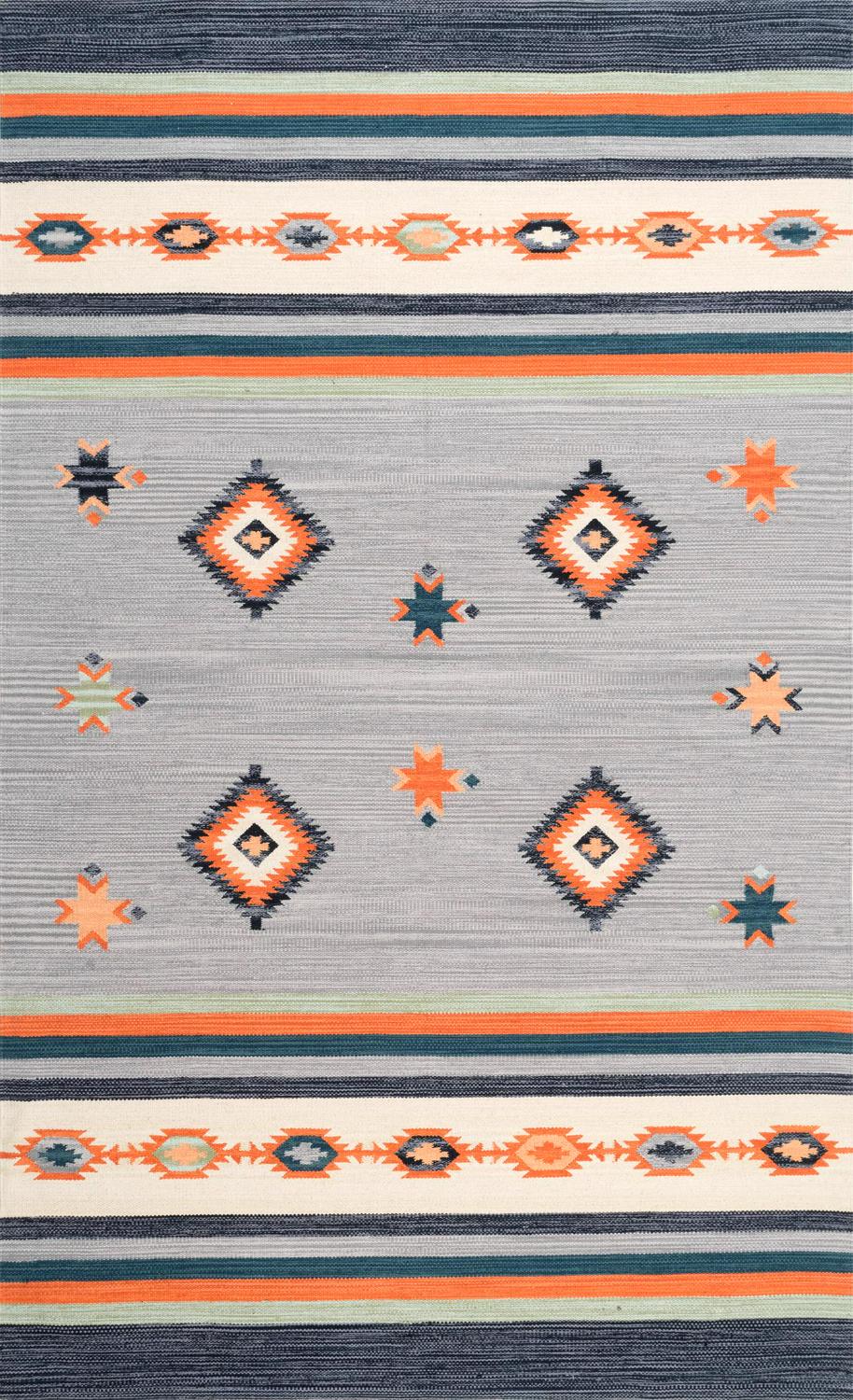 nuLOOM Dakota Tribal Diamond And Stripes Area Rug， 7and#8242; 6 x 9and#8242; 6 ， Multi