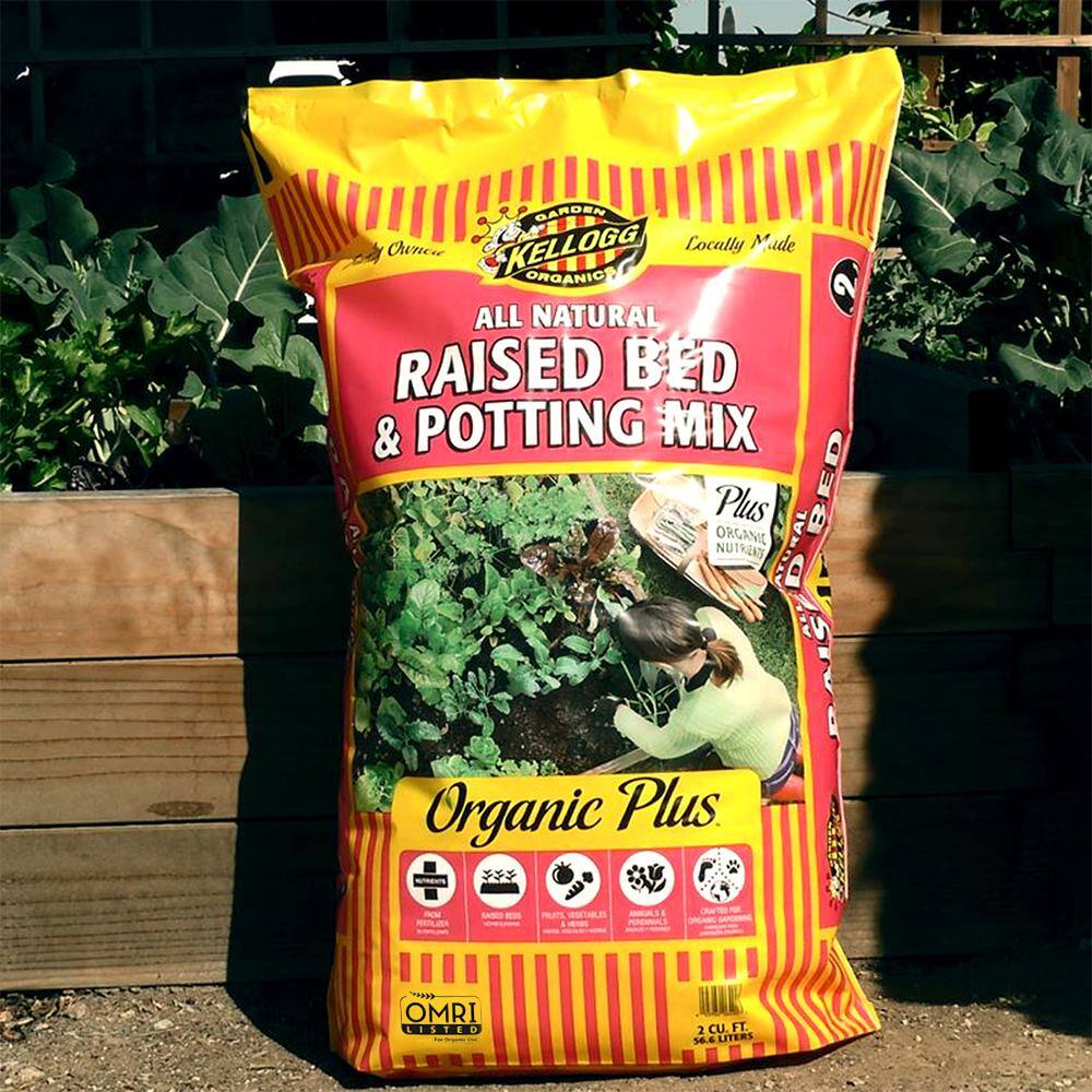 Kellogg Garden Organics 2 cu. ft. All Natural Raised Bed and Potting Mix Premium Outdoor Container Mix 6490