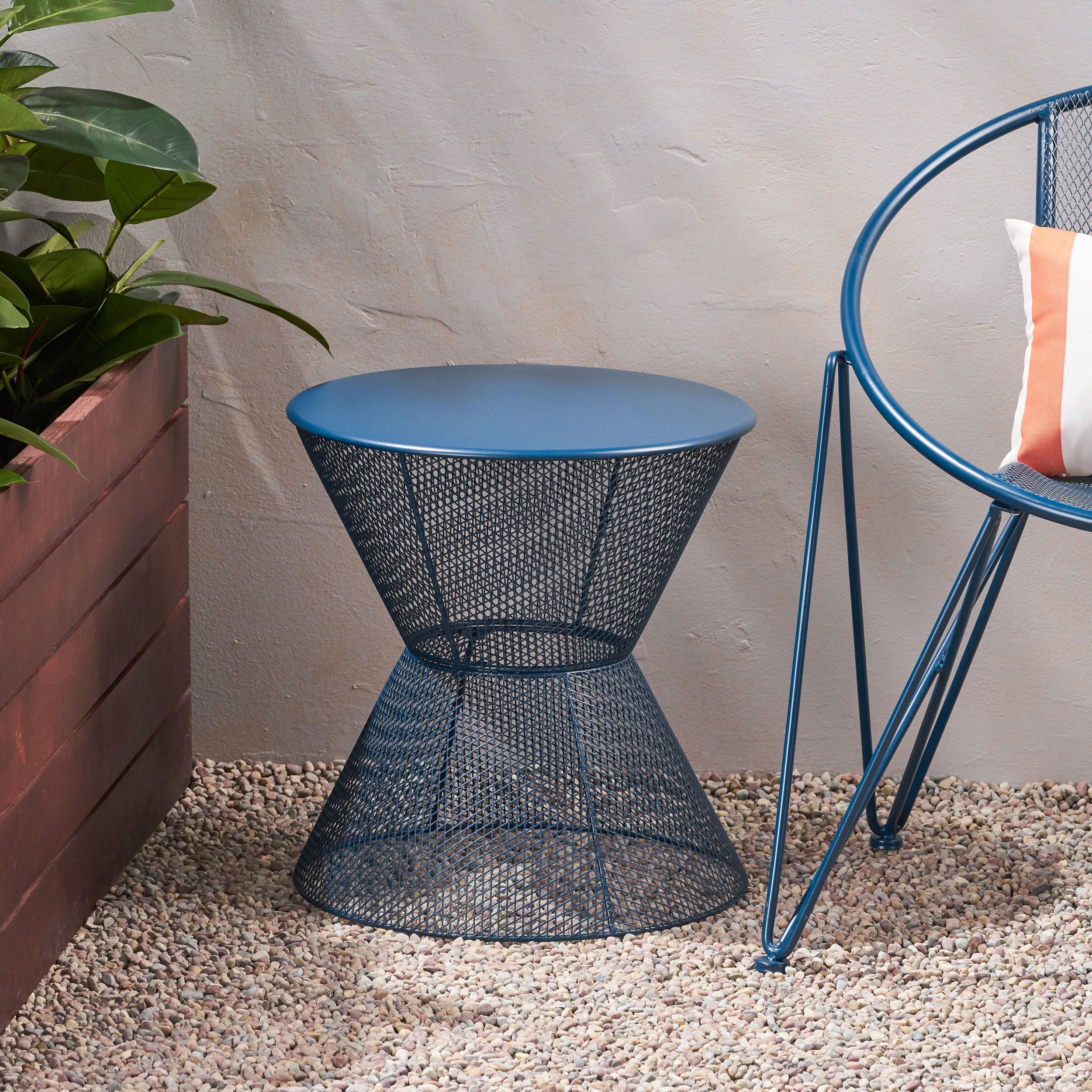 Tristian Modern Outdoor Iron Side Table