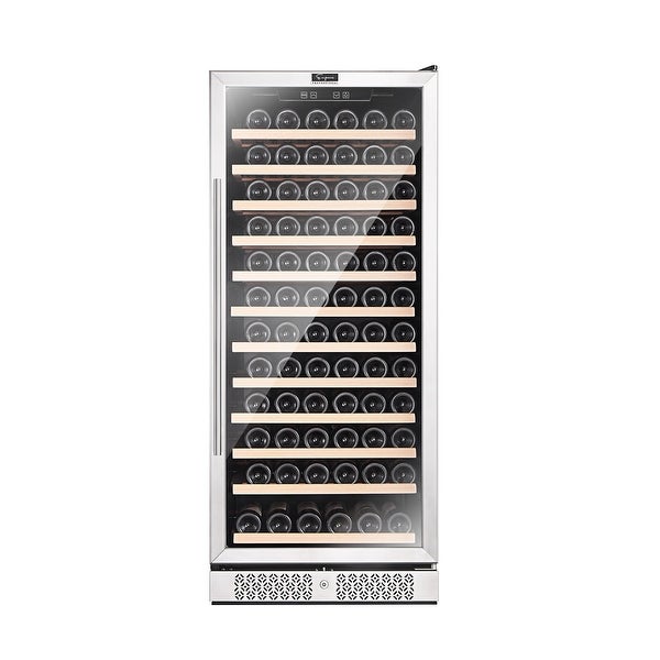 24 in. Single Zone 127-Bottle Built-In Wine Cooler in Stainless Steel