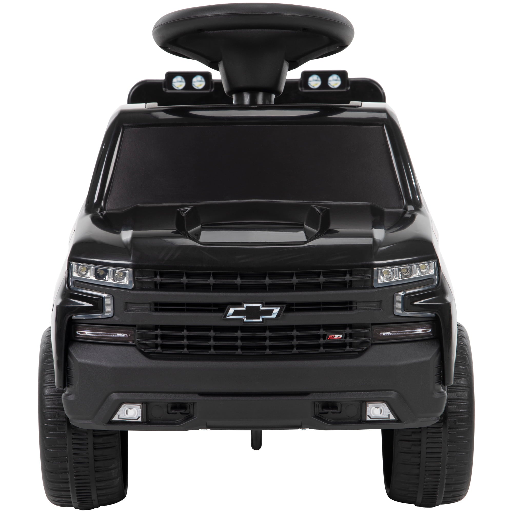 Huffy 6V Chevy Silverado Truck Ride-on Toy Quad for Kids, Black