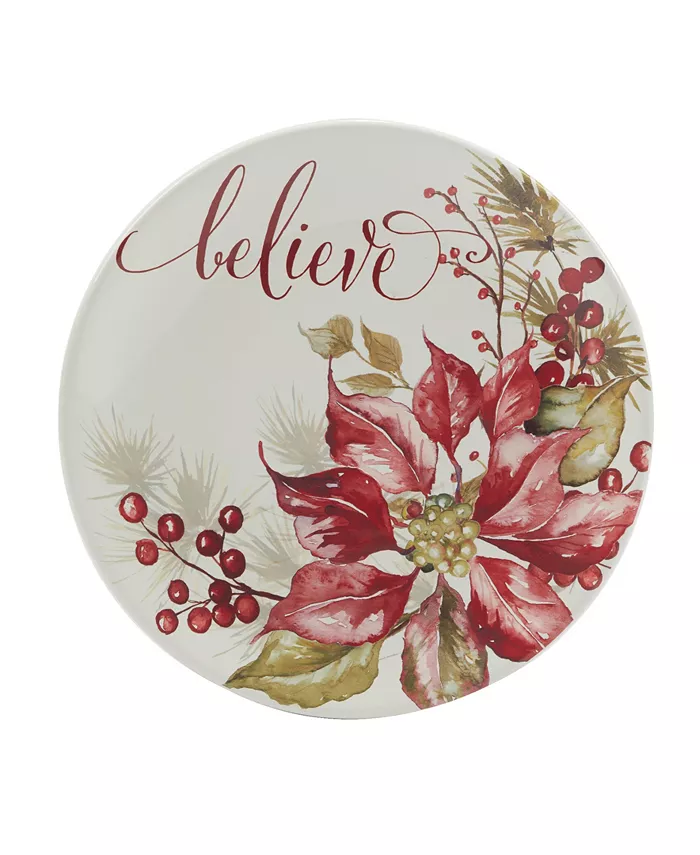 Certified International Winters Joy 9 Dessert Plates Set of 4