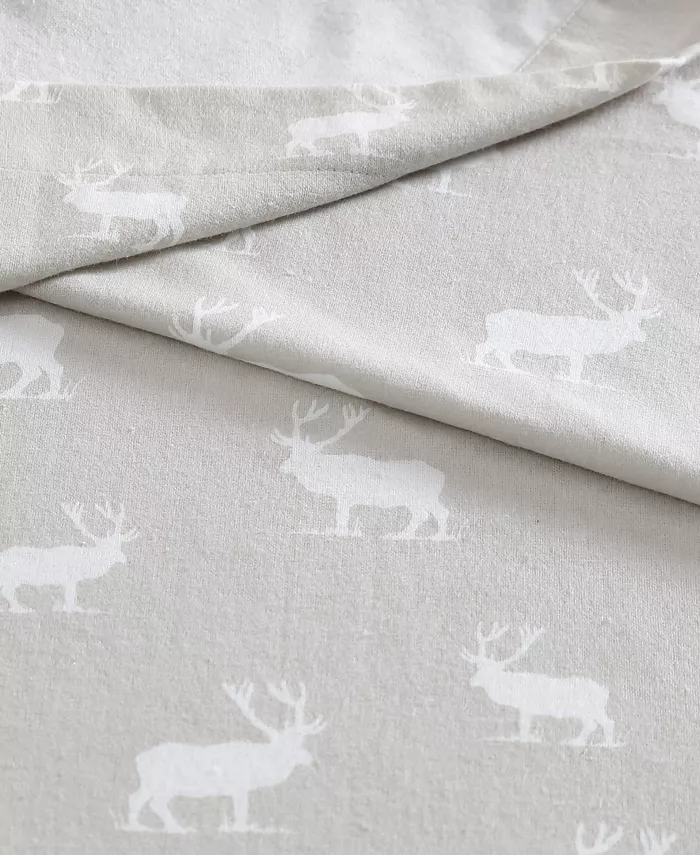 Eddie Bauer Elk Grove Cotton Flannel 4 Piece Sheet Set， Queen