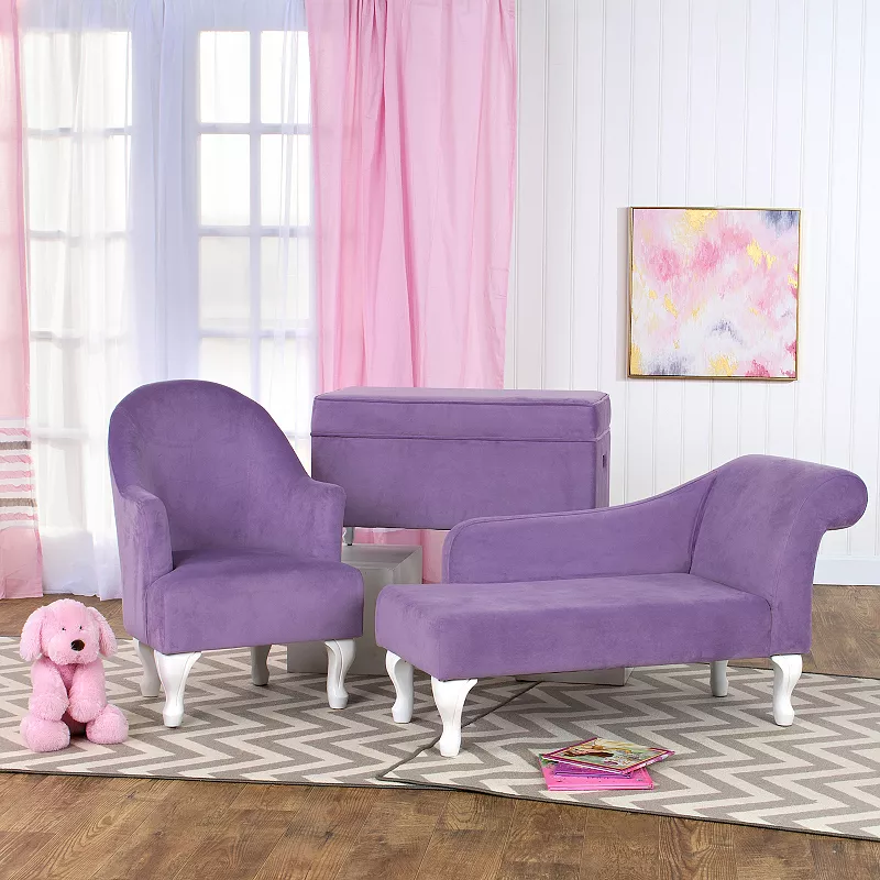 HomePop Kids Velvet Chaise Lounge