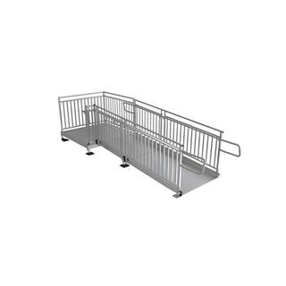 EZ-ACCESS PATHWAY HD 10 ft. Aluminum Code Compliant Modular Wheelchair Ramp System PHD S1048G