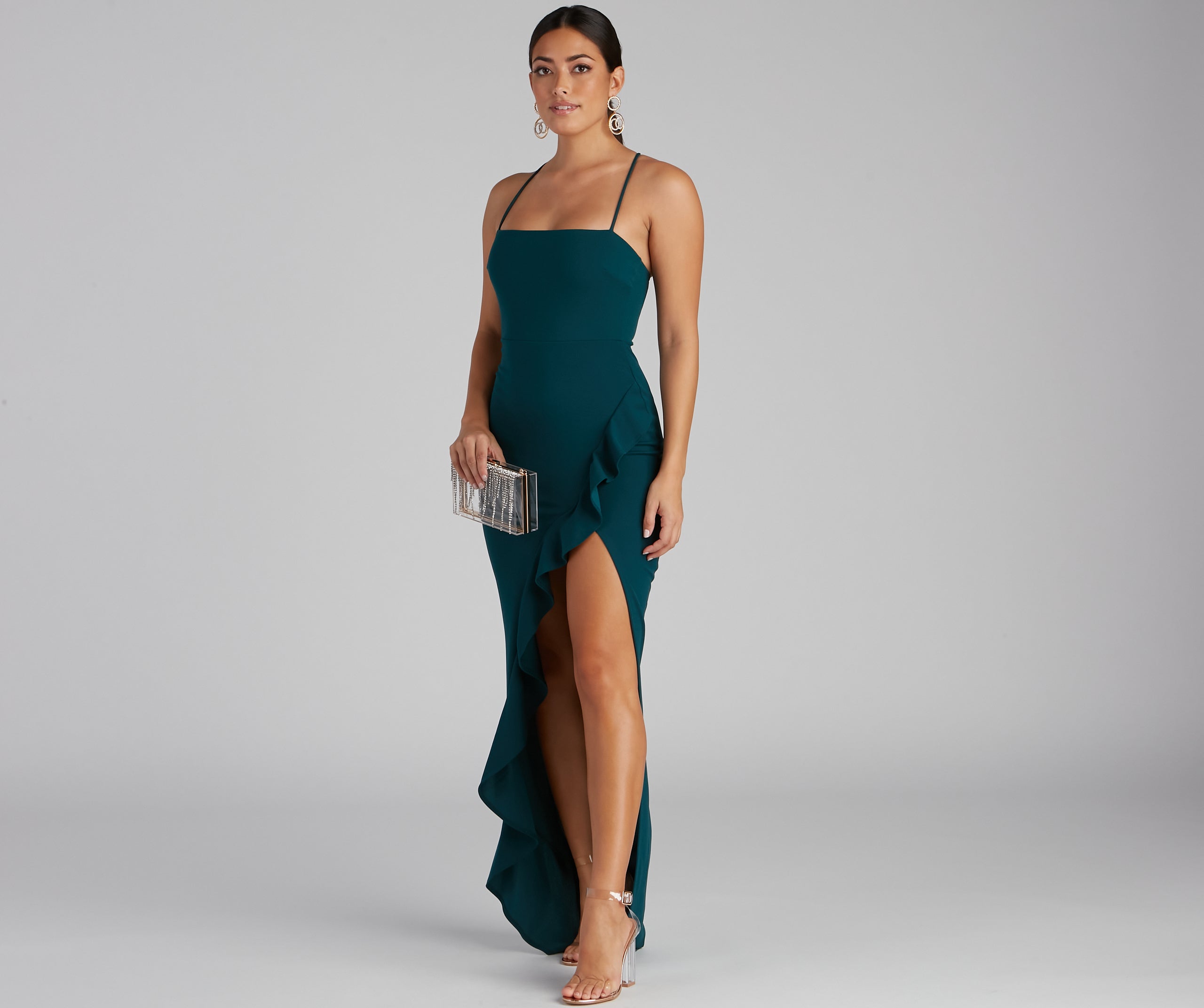 Tiffany Sleeveless High Slit Formal Dress