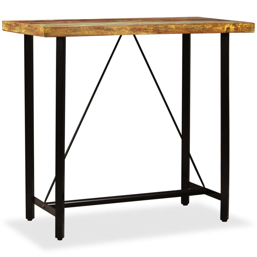 vidaXL Bar Table Solid Reclaimed Wood 47.2\