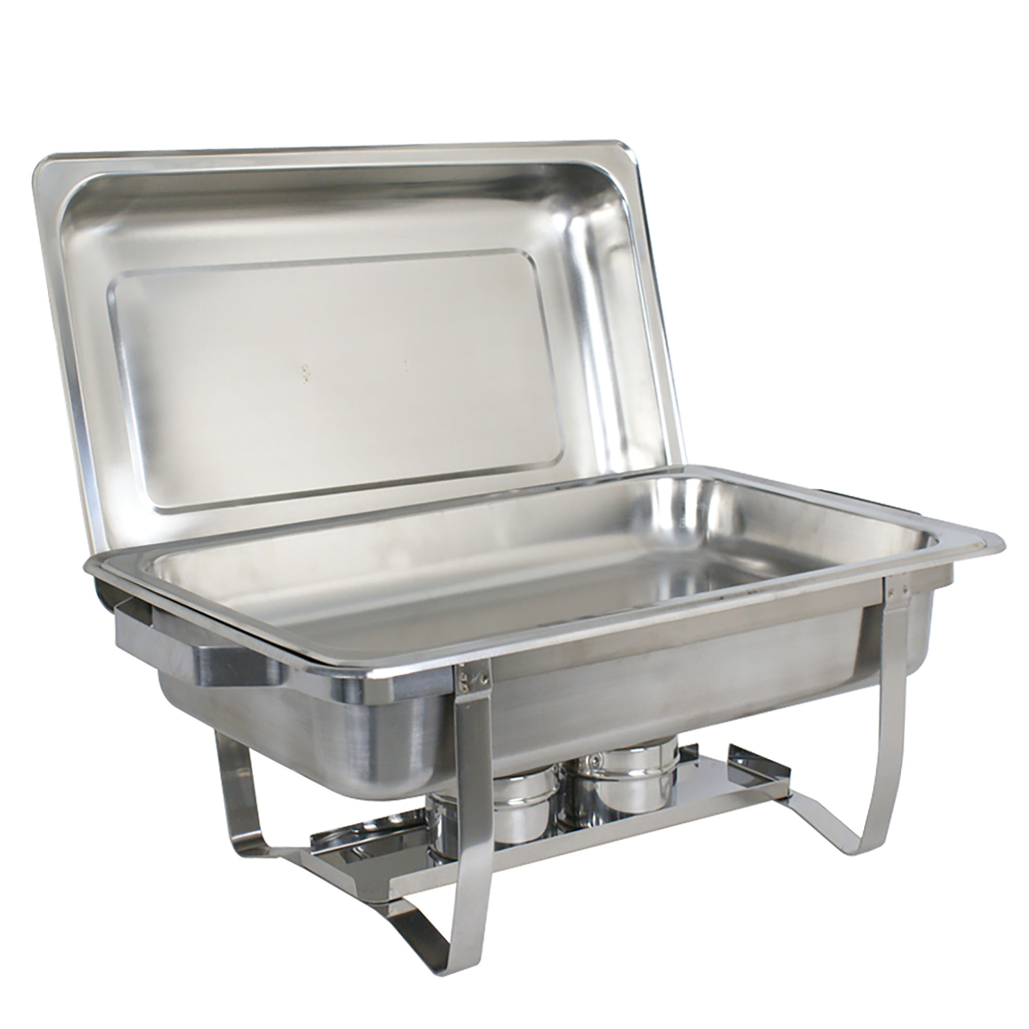 ZENSTYLE Stainless Steel Chafing Dish Buffet Set with Two Fuel Safety Burners Set of 4 Silver