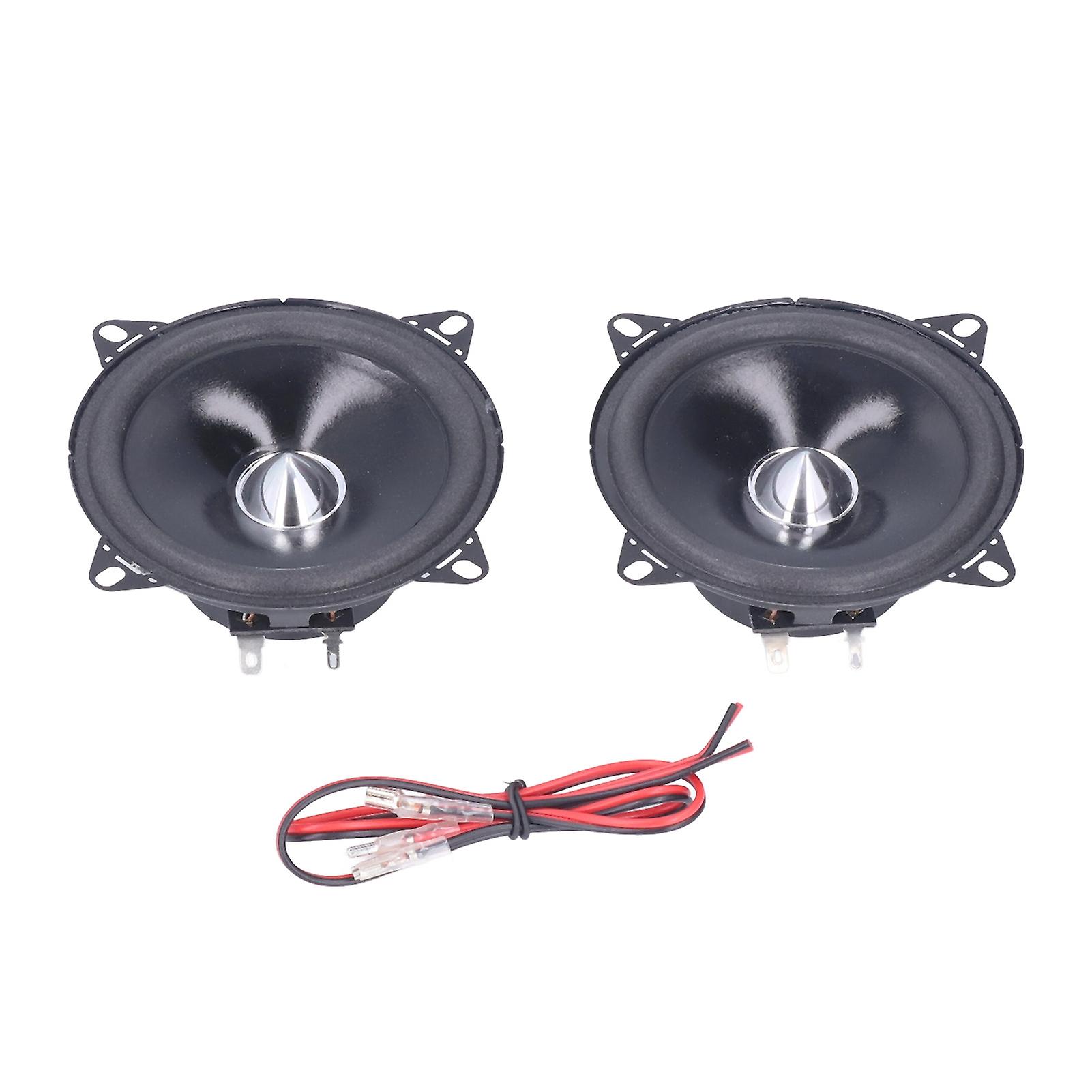 2 Pcs 4in Car Coaxial Speaker Stereo Audio Loudspeaker Universal For Auto Audio System