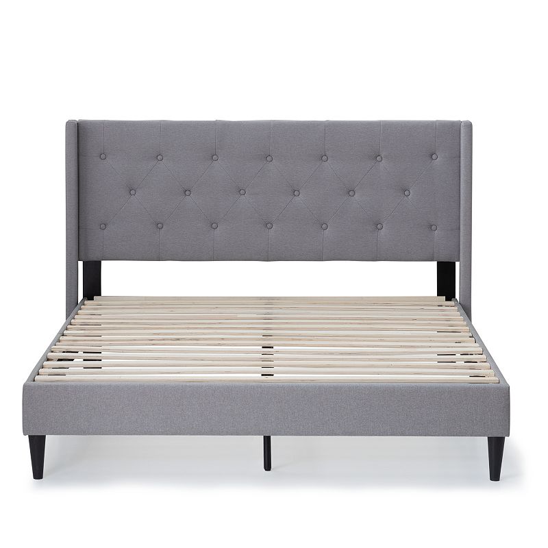 Lucid Dream Collection Upholstered Wingback Diamond Tufted Bed