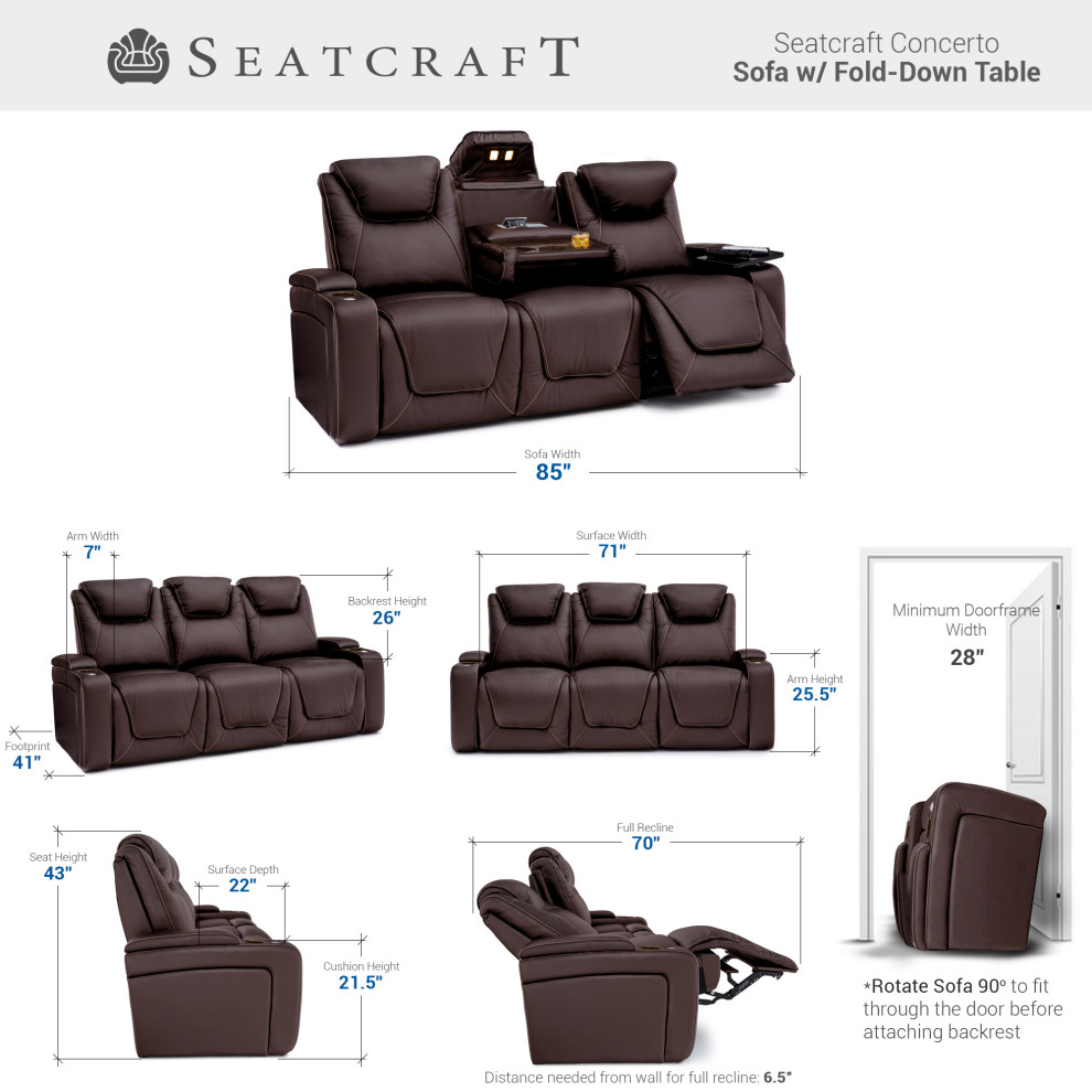 Seatcraft Concerto Heat and Massage Theater Seats   Contemporary   Theater Seating   by Stargate Cinema  Houzz