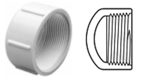 PVC Fittings 448025 Sch. 40 PVC Cap 2 1/2 in. FPT ...