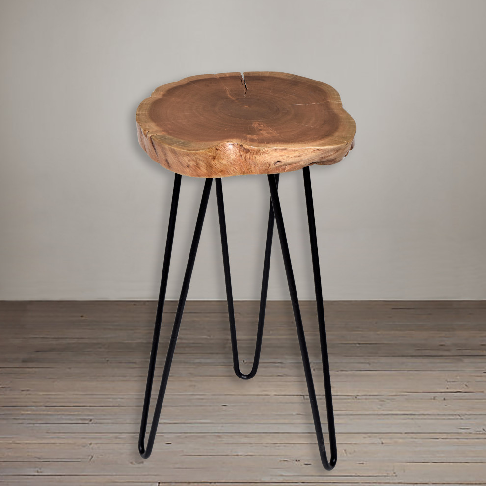 Seti Live Edge Accent Table Top   Industrial   Side Tables And End Tables   by CAROLINA CLASSICS  Houzz