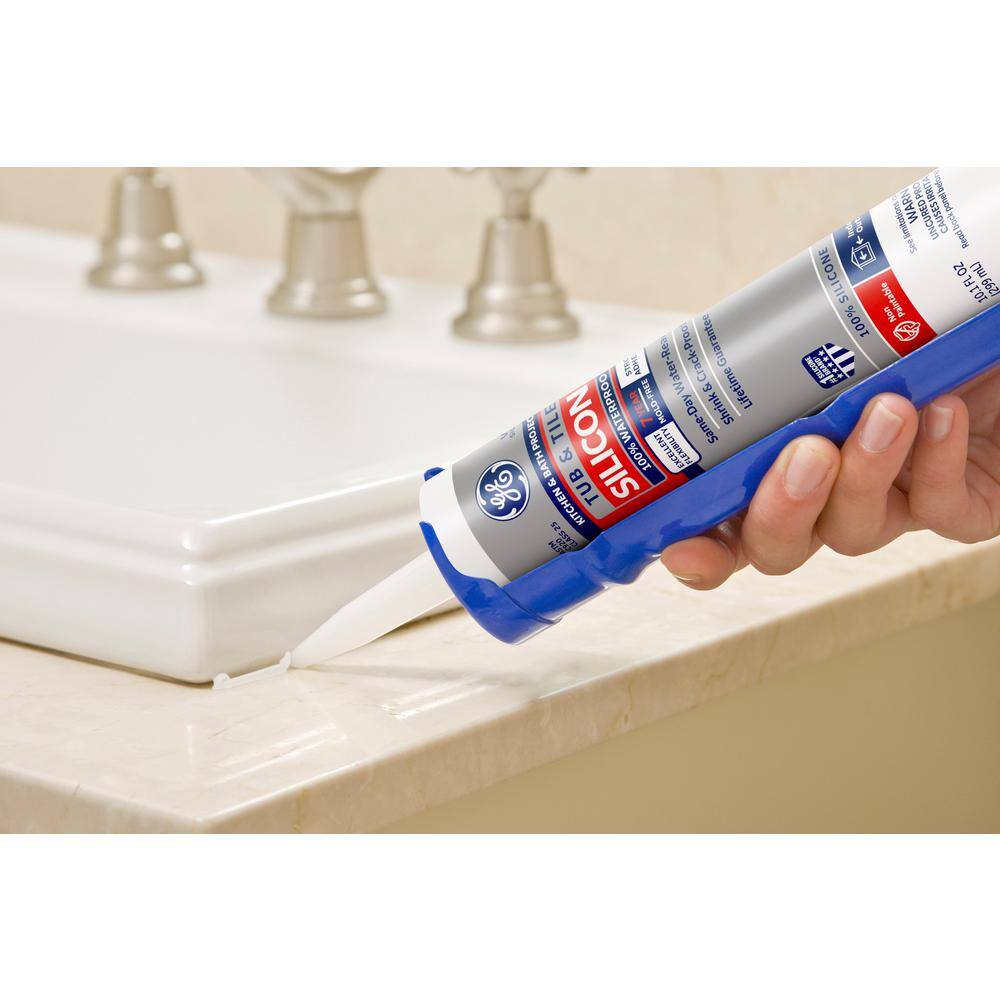 GE GE Silicone 1 10.1 oz. Clear Tub and Tile Sealant 2749485