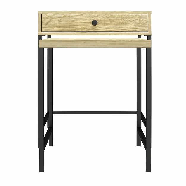 Realrooms Brookville Nesting Side Tables Natural