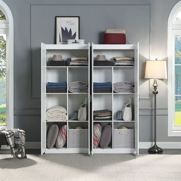 Hopkins Storage Closet 2.0 in White - Set of 2