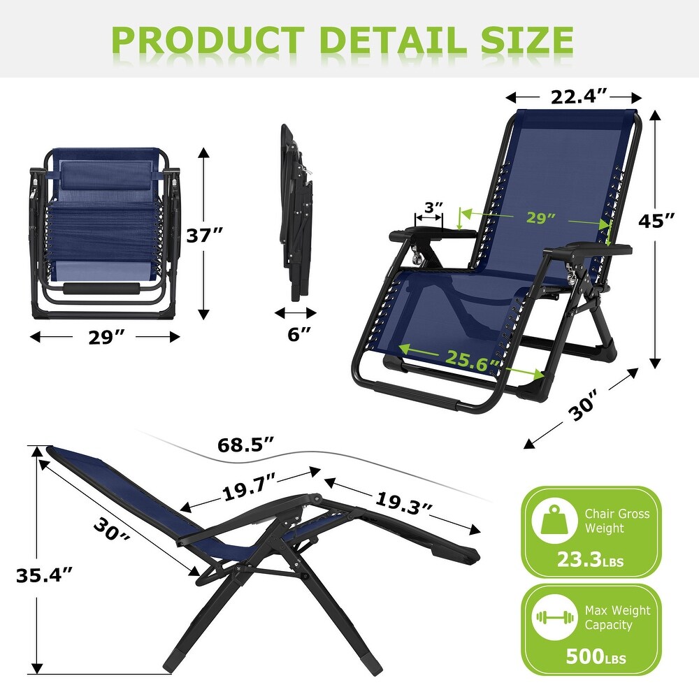 29In Patio Reclining Chaise Lounge with Removable Cushion