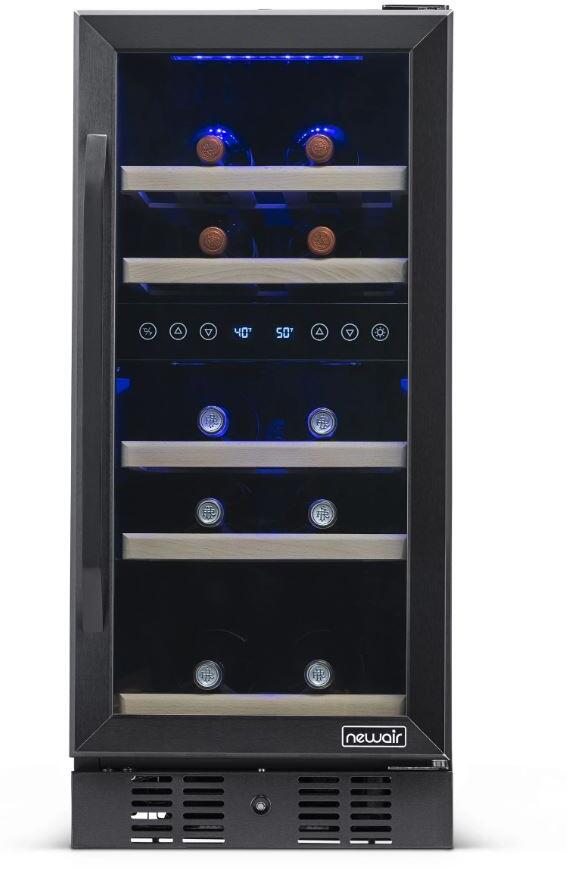 NewAir NWC029BS00 15 Inch Black Stainless Steel Wine Cooler